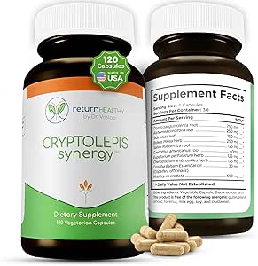Cryptolepis Synergy, Immune Support Vitamins, Immune System Branson for Yetişkinler, Liver, Lymphatic, & Immune Support Supplement, Supports Lyme & Natural Parasite Defense, 120 Capsules