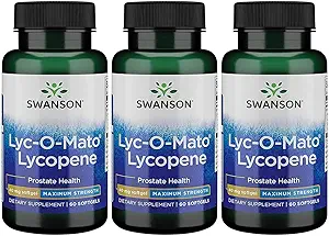Swanson Super-Strength LYC-O-Mato Lycopene 40 Milligrams 60 Sgels (3 Pack)