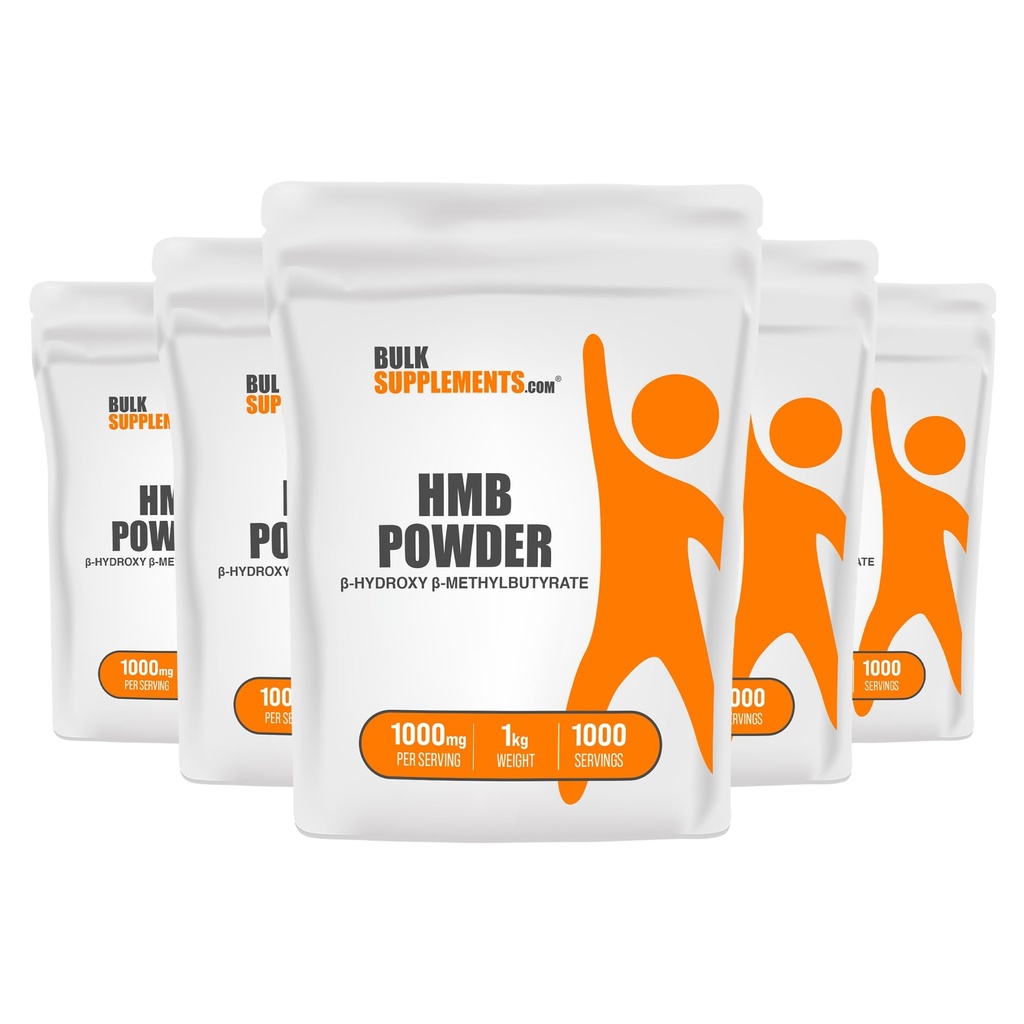 BulkSupplements.com HMB σκόνη - ως ασβέστιο HMB, Beta-υδροξυ βήτα-μεθυλοβουτυρικό - HMB συμπληρώματα σκόνης, χωρίς γλουτένη - 1000mg ανά υπηρεσία, 5kg (11 lbs) (πακέτο των 5)
