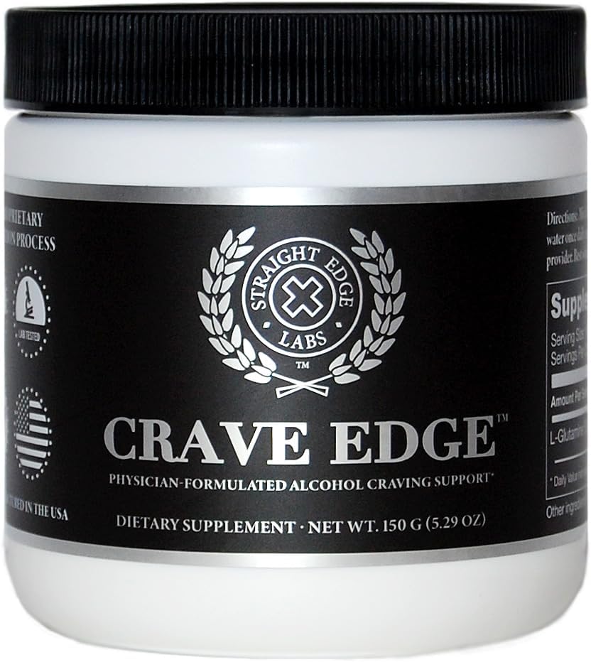 Crave Edge Alkol Craving Desteği, Doktor-Former Anti Alkol Değiştirme İçilir, İçmeyi Durdurun, Canlı Detox, Hızlı Acting, No Big Pills veya Bad Taste (150G Toz, 30 Hizmet)