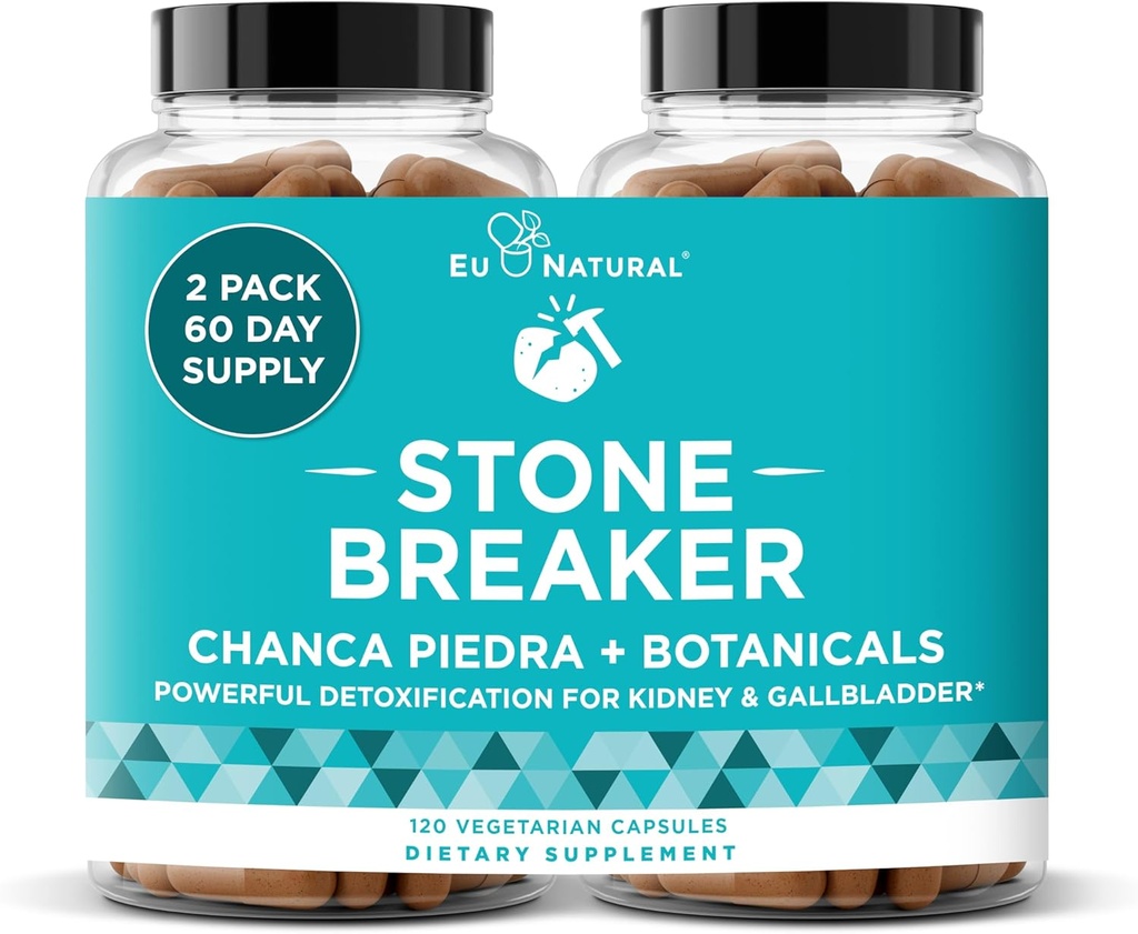 Chanca Piedra Stone Breaker – Φυσικός Διαλυτής, Kidney Cleanse & Gallbladder συμπλήρωμα – Αποτοξινώστε την ουρική αρθρίτιδα, Flush Προσμείξεις, σαφές σύστημα – 120 Vegan Μαλακές κάψουλες