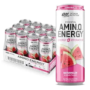 En İyi Beslenme Amino Enerji Koling Hydration Drink, Electrolytes, Caffeine, Amino Asits, BCAAs, Sugar Free, Watermelon, 12 Fl Oz, 12 Pack (Pazarlama)