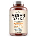 AMANDEAN Βιταμίνη Vegan D3 K2. 5000 eu από την Algae. All-Trans MK-7. 120 Softgels. Μείγμα οργανικού λαδιού καρύδας. για Mood, οστά, καρδιά, ανοσοποιητική υγεία (Packaging May Vary)