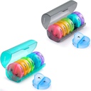 2 Pack Weekly Pill Organizer 7 Day 2 Times a Day, Sukuos Büyük Günlük Pill Cases for Pills/Vitamin/Fish Oil /Supplements, Faraday Free Pill Box, Easy to Clean to Clean to Clean