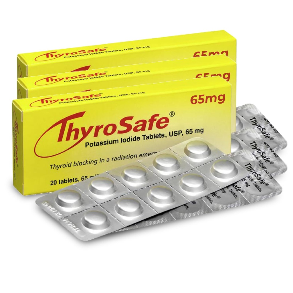 65 mg P Properties Iodide Tabletleri (60 Pack) - Your Your Tiroid Nükleer Radyasyon Exposure'den Korunmak
