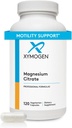 XYMOGEN Magnezyum Citrate Capsules - Vegan Magnezyum Supplement for Women + Men - Regularity, Muscle, Bone + Heart Health Supplements (120 Capsules)