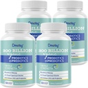 Kadınlar ve Erkekler için probiyotikler, 300 Milyar CFU 24 Strains Probiyotiks + 15 Organik Herbs Prebiyotikler, Raf Stable Gut Health Supplement for Digestive Immune & Whole-Body Health, 8 Ay Supply
