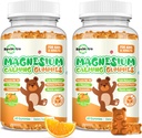 Çocuklar için Magnezyum Gummies - Magnezyum Glycinate Gummies Supplement with L-Theanine, Vitamin B6, D3 for Yetişkinler & Çocuklar, Calm Magnezyum for Sleep, Relaxation, Brain, Bones,Sugar Free Orange 120ct