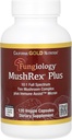 California Gold Nutrition Fungiology, MushRex Plus, Full-Spectrum Ten Mushroom Complex with Agaricus, Chaga, Cordyceps ve Lion's Mane, 120 Plantcaps