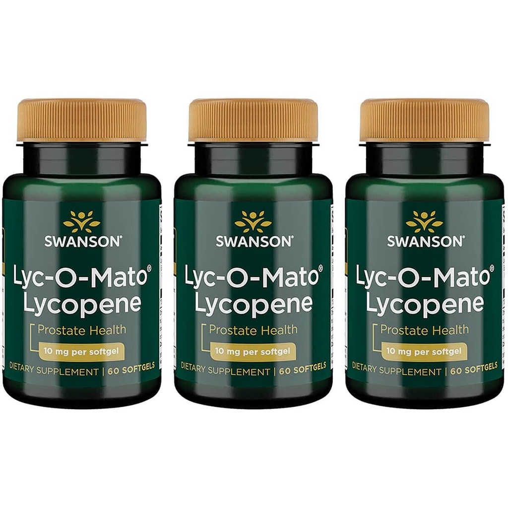 Swanson Lyc-O-Mato Lycopene 10 Milligrams 60 Sgels (3 Πακέτο)