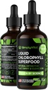 Clear Skin & Energy Boost için basit klorophyll Liquid Drops - Immune Support Supplement - ABD'de Made - Sıvı Chlorophyll for Gut Health - İç Deodorant - Antioksi- 2 FL OZ
