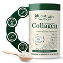 Büyük Lakes Wellness Collagen, Tozu Skin, Saç, Nails, Ortaklar ve Digestion - Unflavored - Quick Dissolve Hydrolyzed, Non-GMO, Keto, Kosher - 16oz