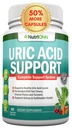 Uric Acid Flush - Herbal Uric Acid Cleanse Supplement - Tart Cherry, Celery Seed Extract, Chanca Piedra, Devil's Claw & Green Coffee Bean - Vegan - Gallbladder ve Kidney Health