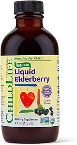 Çocuklar için Çocuk Organik Yaşlılar Syrup - Toddler için Sıvı Yaşlılar, Bebekler için Kaynar, Toddler, Çocuklar - 4 Fl Ozrup