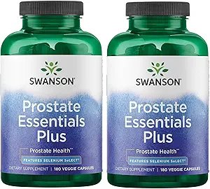 Swanson Prostate Plus - Sağlıklı Urinary Tract Flow & Frekansı Geliştirmek için Doğal Supplement - Genel Prostate Health - (180 Veggie Capsules) 2 Pack