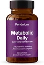 Pendulum Metabolic Daily - Multi-Strain Probiotic με Akkermansia muciniphila για την υποστήριξη του μεταβολισμού και της διατήρησης των επιπέδων ενέργειας - για γυναίκες και άνδρες - 30 κάψουλες (1 Pack)