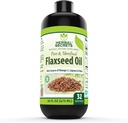 Herbal Sırları Organik Flaxseed Oil Supplement | 16 Fl. Oz. (473 ml) | ABD'de Yapılacaklar