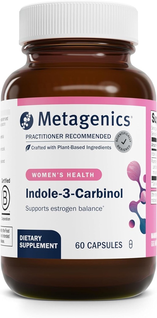 Μεταγονική Meta Indole-3-Carbinol συμπλήρωμα - Υποστηρίζει Οιστρογόνο Ορμονική Ισορροπία, Αντιοξειδωτικό & Ηπατική Υγεία* - Μη ΓΤΟ, Γλουτένη-ελεύθερο, Vegan - GMP Πιστοποιημένη Εγκατάσταση - 60 κάψουλες