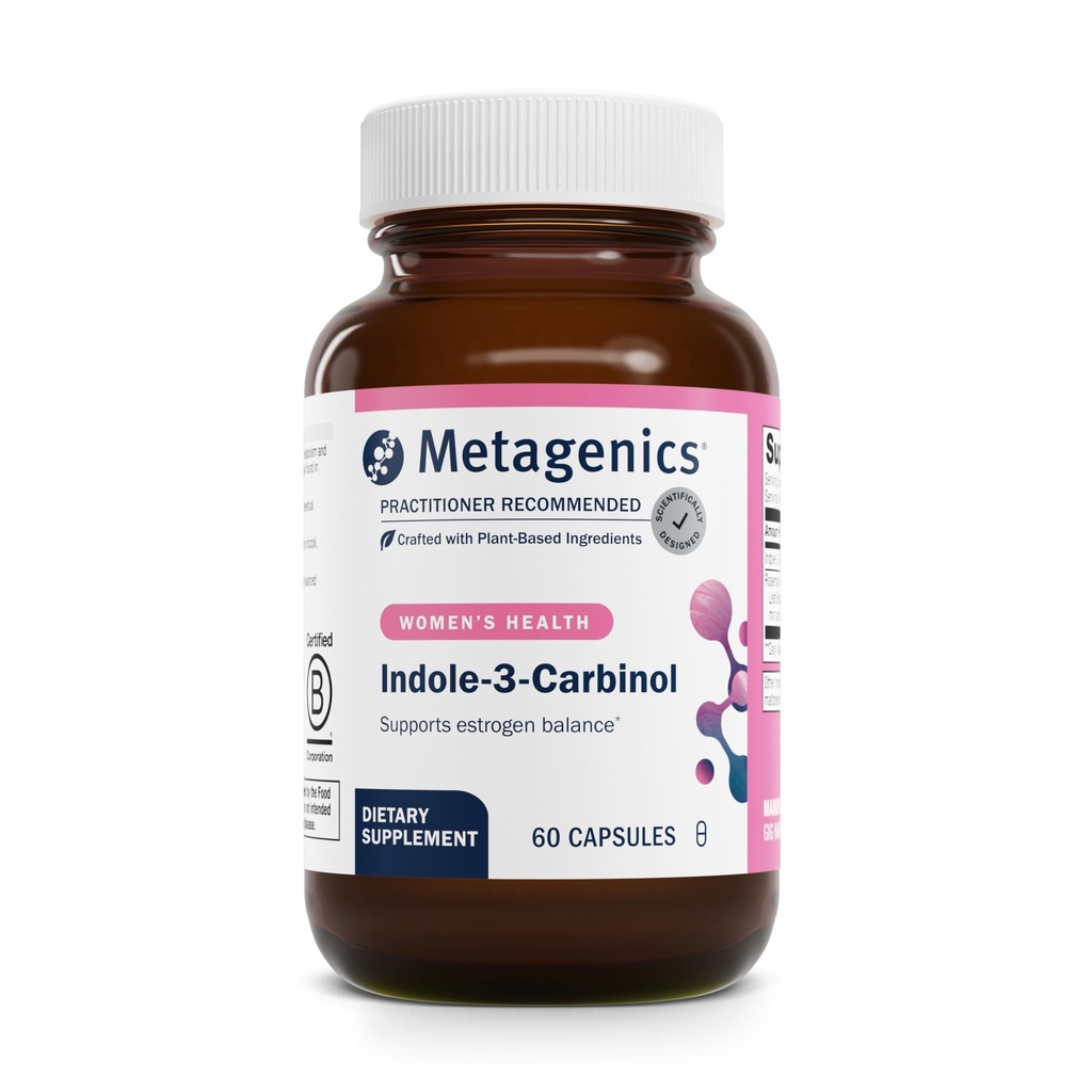 Μεταγονική Meta Indole-3-Carbinol συμπλήρωμα - Υποστηρίζει Οιστρογόνο Ορμονική Ισορροπία, Αντιοξειδωτικό & Ηπατική Υγεία* - Μη ΓΤΟ, Γλουτένη-ελεύθερο, Vegan - GMP Πιστοποιημένη Εγκατάσταση - 60 κάψουλες
