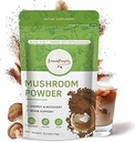 GREENPEOPLE Mushroom Powder Mushroom Supplement - 10-σε-1 Mushrooms Lions Mane Powder with Reishi/Cordyceps/Chaga/Turkey Tail/Matake/Complex for Cognative Function & Immune Support 60 Services