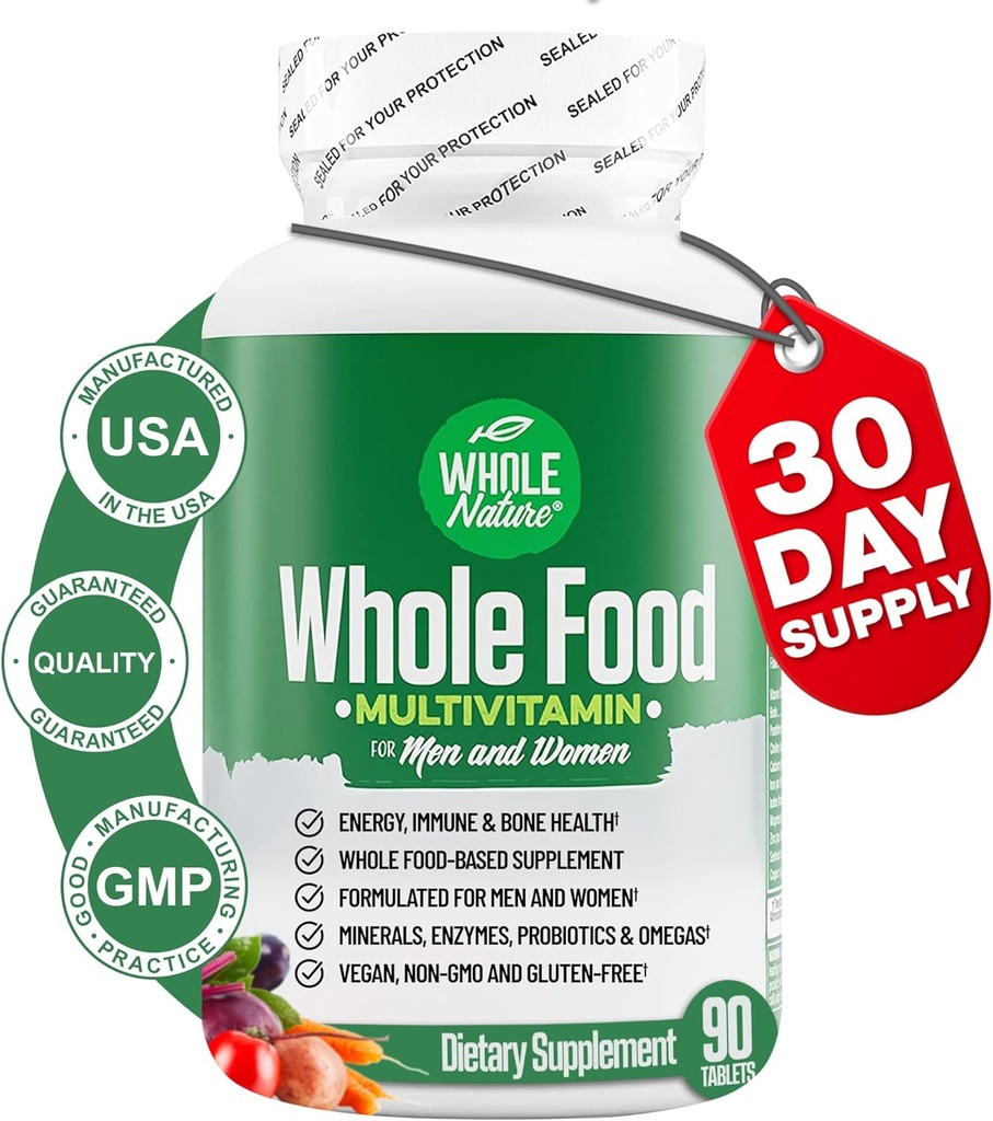 Erkekler ve kadınlar için tüm yiyecekler Günlük Superfood Vitaminleri Tamamlıyor Plus Mineraller Digestive Enzymes, Probiyotikler ve Omegas. Bitki bazlı Multi Vitamin, Non GMO (1)