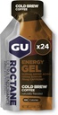 GU Energy Roctane Ultra Endurance Energy Gel, Vegan, Gluten-Free, Kosher ve Dairy-Free On-Go Sports Nutrition for Run, Biking, Hiking veya Skiing, Cold Brew 2X Caffeine (24 Packets)