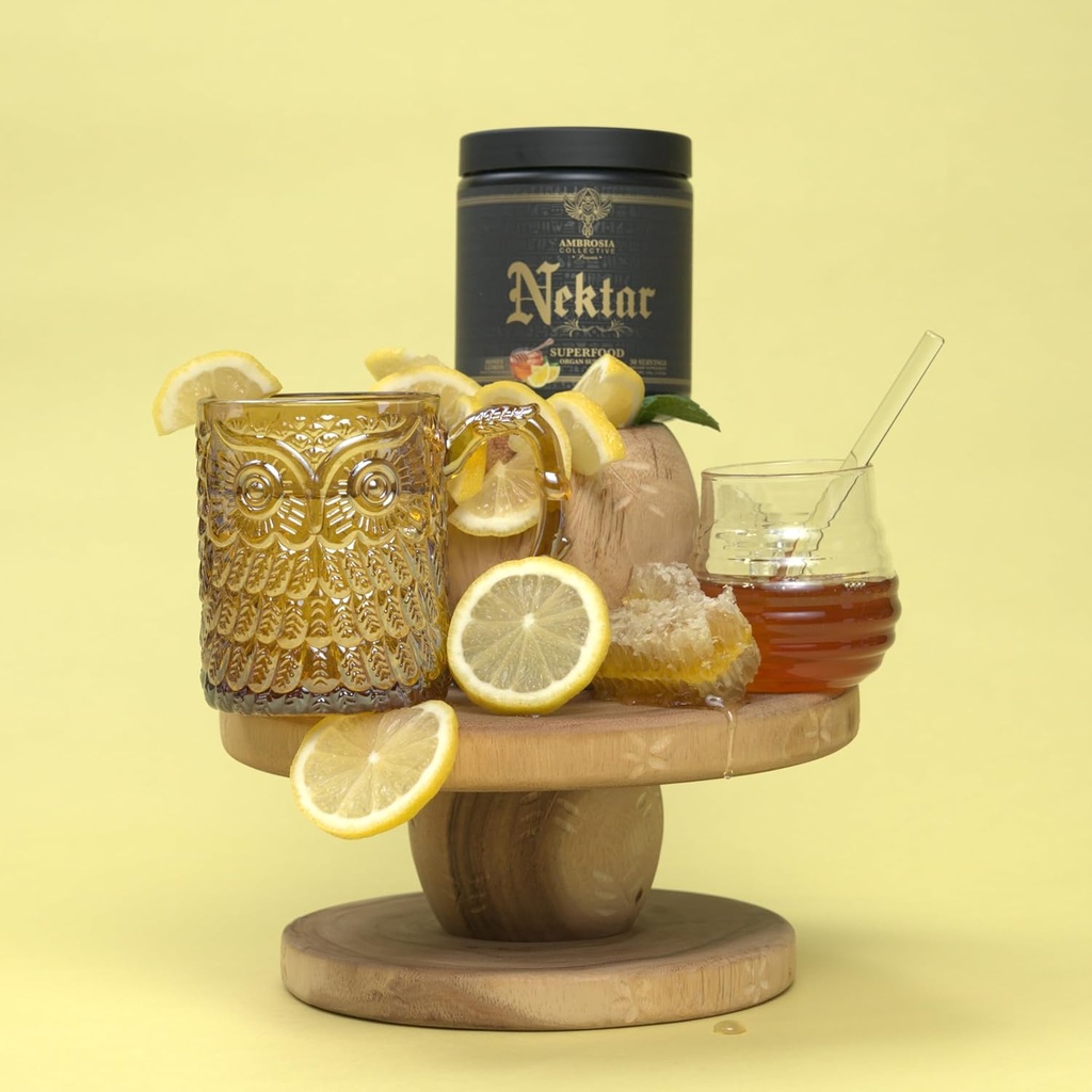 Ambrosia Nektar - Superfood Toz | Tamam Sağlık Supplement | Organ Desteği - Liver, Kidney Health | 30 Hizmet (Honey Lemon)