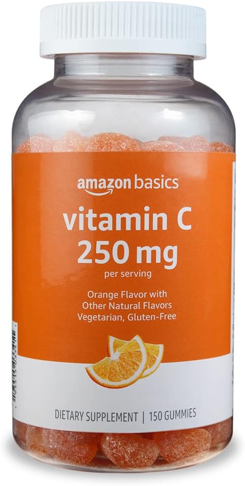 Temeller C 250 mg Gummies, Orange, 150 Kont (2 hizmet başına), Immune Health (Önceki olarak Solimo)