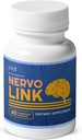 Nervolink - Nerve-Dep & Energy Boost için% 100 Doğal Supplement, Reishi, Shiitake ve Lion's Mane Mushrooms, USA'da Made in - GMO - 60 Capsules, 1 Ay Supply