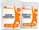BulkSupplements Kretine 500g + BCAA 2:1 500g Log
