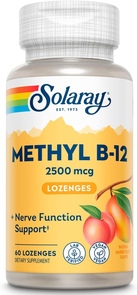 SOLARAY B 12 Torch Lozenge Supplement, 250006 | 60 Count