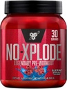 BSN N.O.-XPLODE Pre Workout Toz, Blood Supplement for Men and Women with Kretine and Beta-Alanine, Flavor: Blue Raz, 30 Hizmetler
