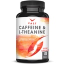 VALI Caffeine 50 mg & L Theanine 100 mg - Caffeine Pills & L-Theanine for Smart Smooth Energy & Focus Supplement. Nootropic Brain ATM Bilişsel Destek Stack & Focused Clarity. 120 Veggie Capsules