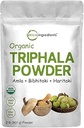 Mikro Malzemeler Organik Triphala Toz, 2 Pounds (Amla + Haritaki + Bibhitaki) | India Origin, Herbal Adaptogen Supplement, Supports Colon & Immune Health | Vegan, No GMOS