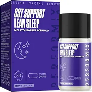 PERFORMIX - SST Support Lean Sleep - Herbal Sleep Aid Supplement - Gentle Nighttime Support - Calming Formula - 60 Veggie Capsules for Yetişkinler