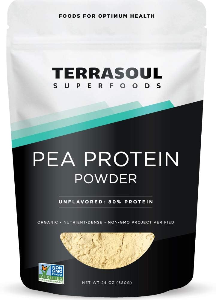 Terrasoul Superfoods Organik Pea Protein, 1.5 Lbs - Avrupa Kaynağı | Unflavored | Smooth Texture