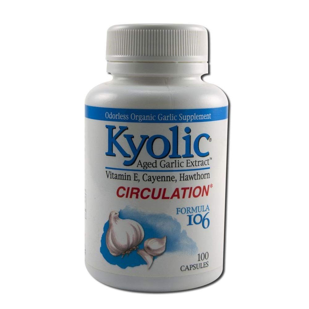 Kyolic - Formula 106 Circulation - 100 Capsules 3 Pack (300 Capsules Total)