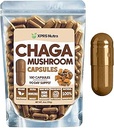XPRS Nutra Chaga Mushroom Capsules - Premium USDA Chaga Mushrooms Capsules- Encapsated Chaga Mushroom Toz for an Immunity Boost - Vegan Friendly Superfood for Chaga Tea and Beverages - 180 Count