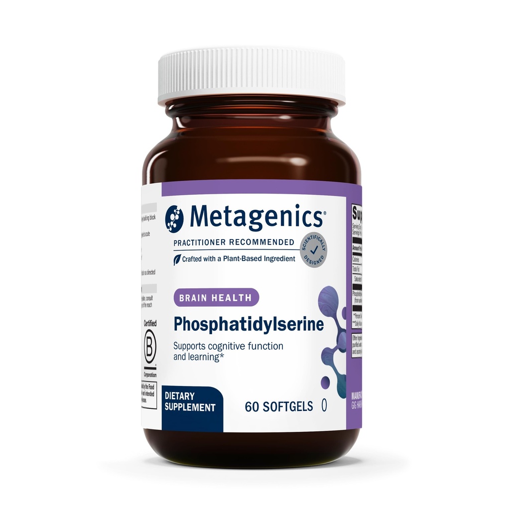 Metagenics Phosphatidylserine - Beyin Destek Supplement* - Focus & Learning - Non-GMO & Gluten-Free - 60 Softgels