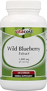 Vitacost Wild Blueberry Extract - hizmet başına 1000 mg - 120 Capsules