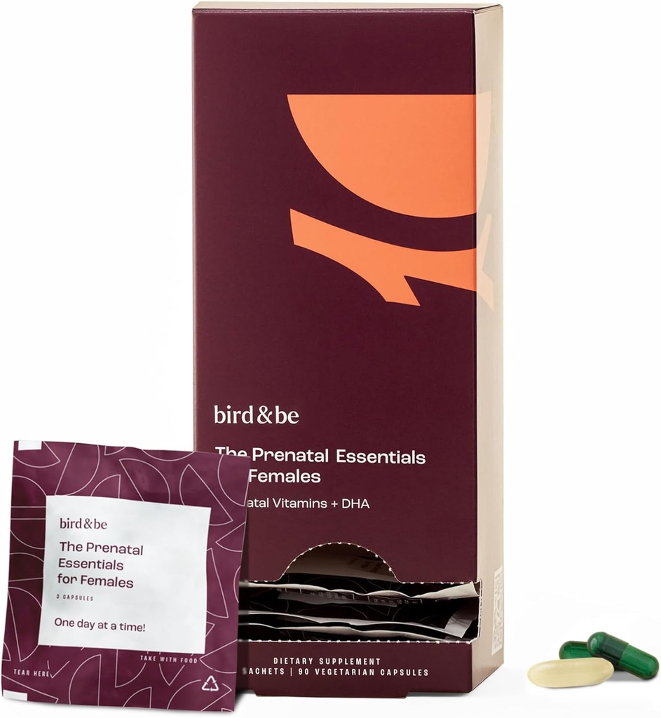 Kadınlar için Prenatal Essentials - Vitaminleri Hamilelike Desteklemek - Folic Asit, Metil Edilmiş Folate, DHA (Omega-3), Choline ve More - 30-Day Supply