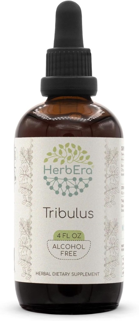 HerbEra Tribulus B120 εκχύλισμα χωρίς αλκοόλη Βάμμα βοτάνων, συμπυκνωμένες σταγόνες υγρού Φυσικό Tribulus (Tribulus Terrestris) Αποξηραμένα φρούτα (4 fl oz)