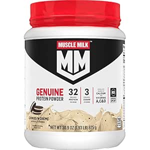 Kas Süt Gerçek Protein Toz, Kurabiyeler ‘N Crème, 1.93 Pound, 13 Hizmet, 32g Protein, 3g Sugar, Kalsiyum, Vitaminler A, C & D, NSF Spor için sertifikalı, Enerjilendirici Snack, Ambalaj Vary