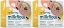 UpSpring Milkflow Immune Support Emziring Supplement Drink Mix Fenugreek-Free, Moringa | Elderberry Lemonade Flavor | Lactation Supplement to Support Mother Milk Supply | 2 Pack