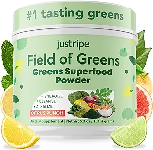 Greens Superfood Tozu Organik Spirulina, Chlorella, Beet Root Toz - Bacillus Coagulans Probiyotik, A Plant-Based Mix Supporting Gut Health, Immunity, Bloom into Health, 28 Scoops (1)