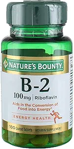 Nature's Bounty Vitamin B- 2 100 mg, 100 δισκία (πακέτο των 6)