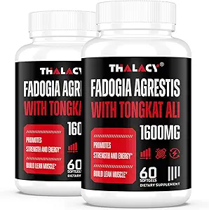 1600 mg Fadogia Agrestis Tongkat Ali Supplement, Fadogia Agrestis Extract for Men with Ashwagandha - maximum Strength, 120 Softgels