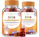 NutraChamps 120 Gummy Vitamins for Kids (Pack of 2), Sugar Free Kids Vitamins Gummy Multivitamin, Vegan & Non-GMO, Strawberry, Passionfur, Peach & Cherry