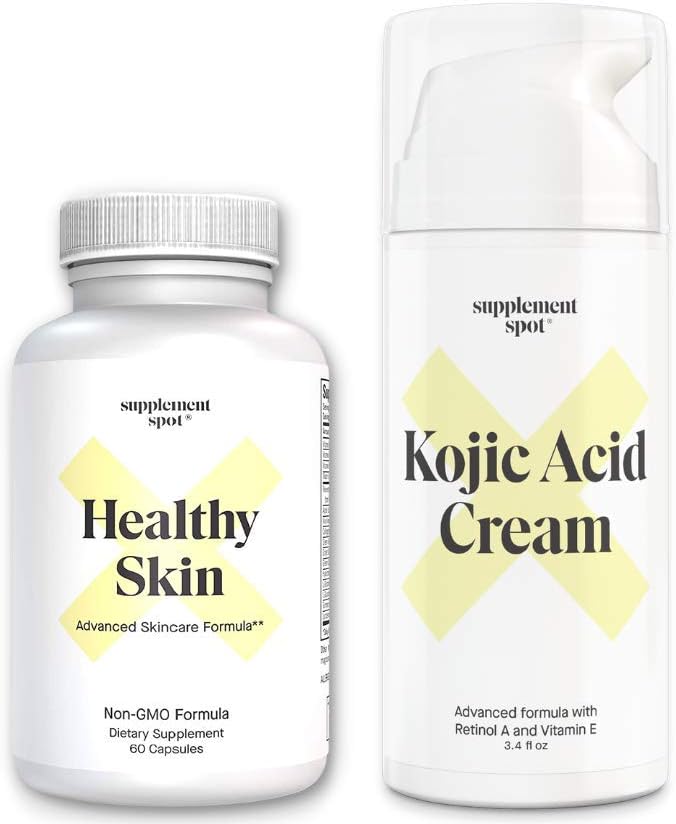 Bundle: Healthy Skin Anti-Γήρας συμπλήρωμα και Kojic Acid Κρέμα προσώπου