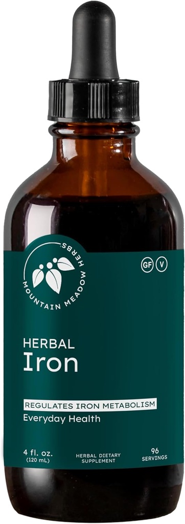 Mountain Meadow Herbs - Herbal Iron - 4 oz - Demir Metabolism ve Abvitamine Demir Metabolism'ı Desteklemek ve Regulate etmek için herbs